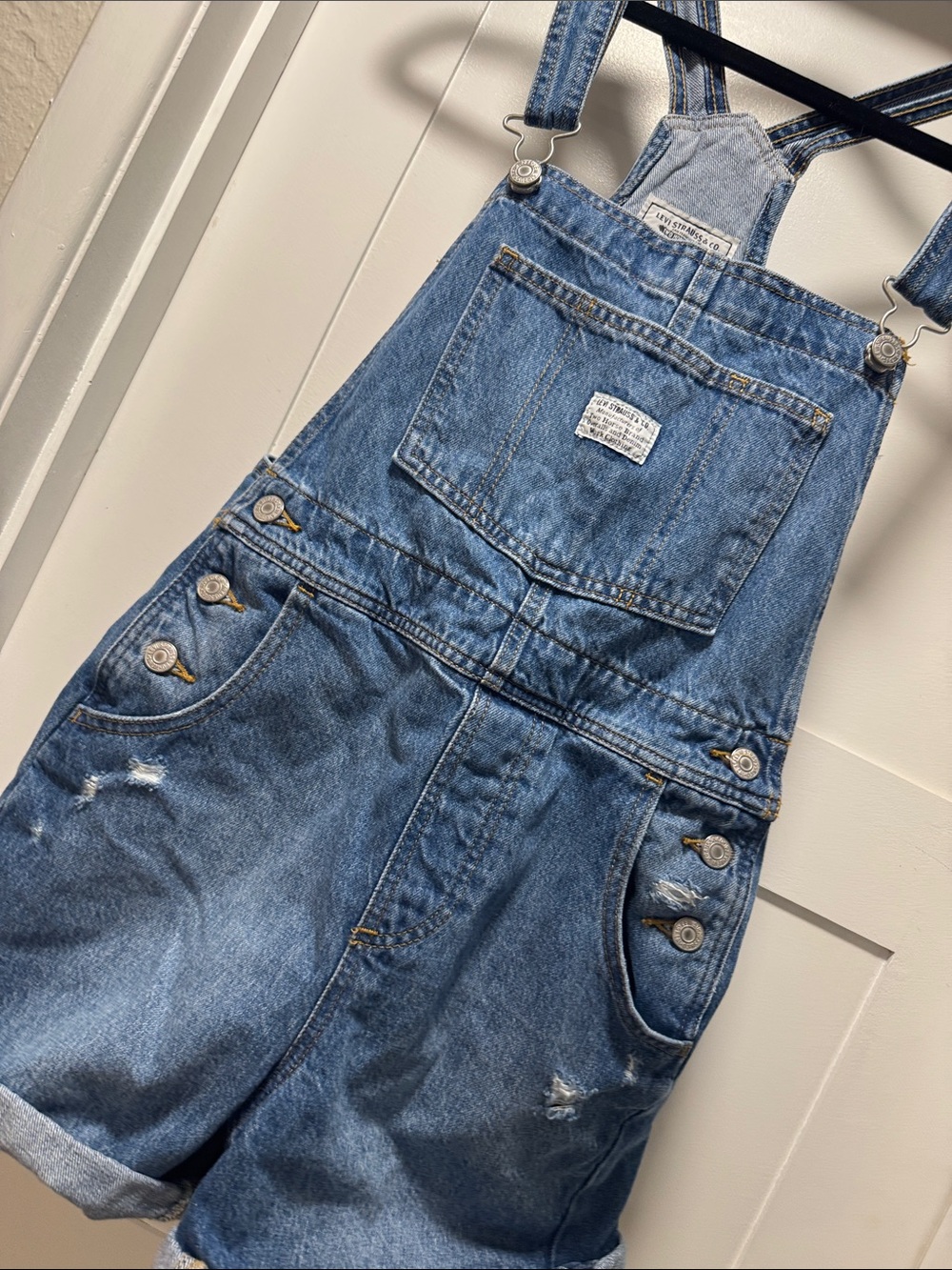 Levi’s Denim Short Overalls